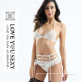 Good Sexy White Lingerie Set With Suspender Belt